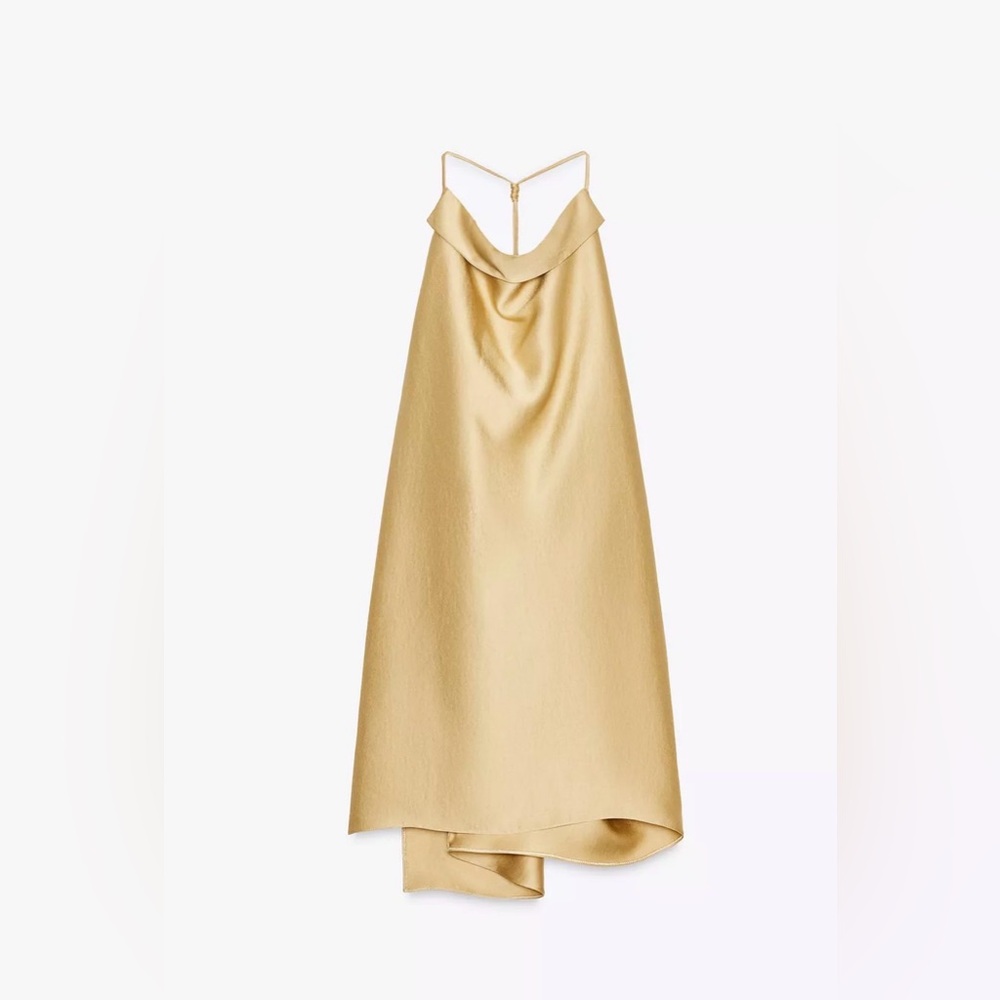 Zara Pale Yellow Sleeveless Jumpsuit - Picture 2 of 4